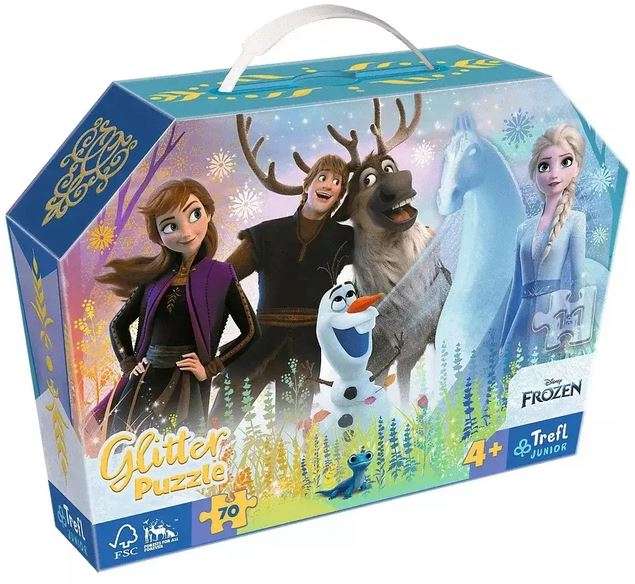 Puzzle 70 Glitter Trefl: Disney Frozen