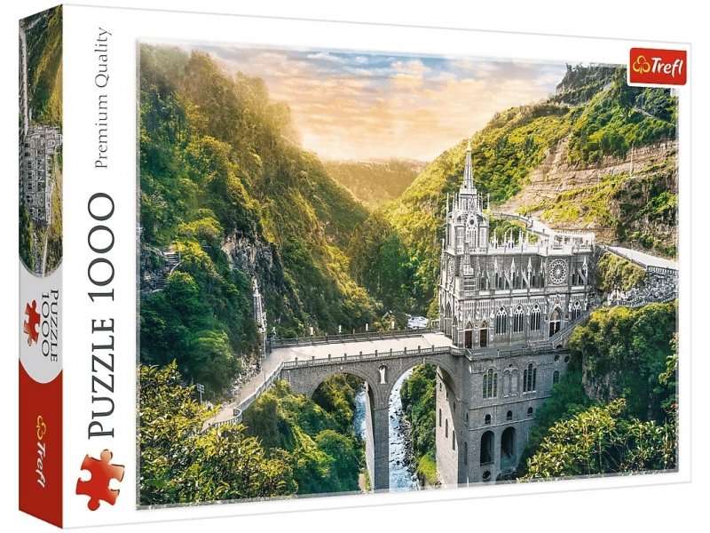 Puzzle 1000 Trefl: Sanktuarium Las Lajas, Kolumbia