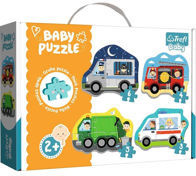 Puzzle Baby Classic Trefl: Pojazdy i zawody
