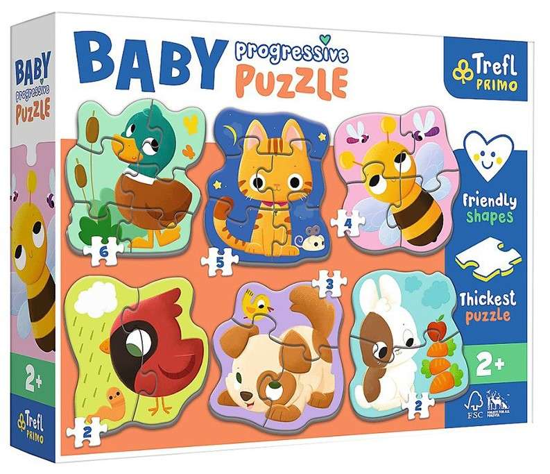 Puzzle Baby Progressive Trefl: Zwierzęta