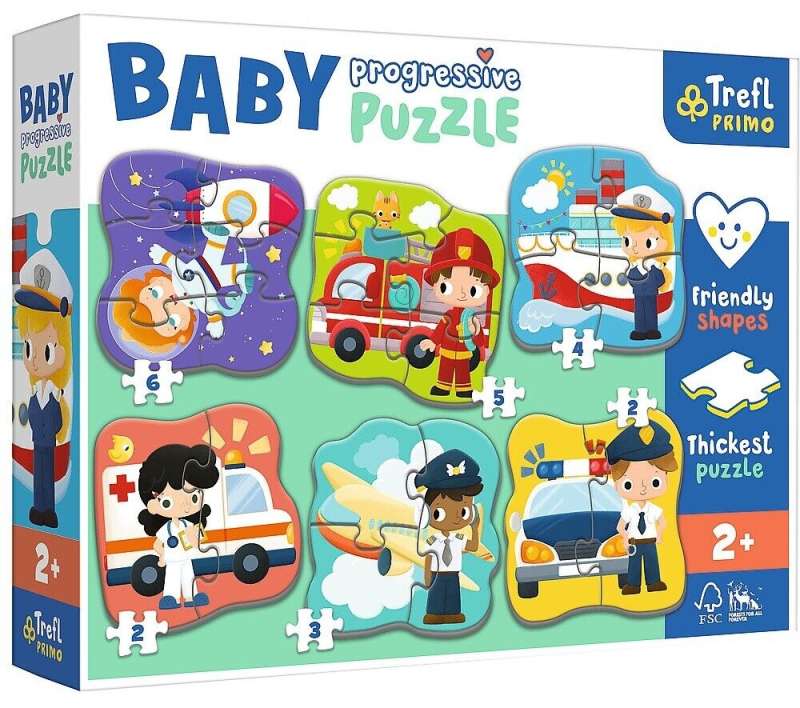 Puzzle Baby Progressive Trefl: Zawody i pojazdy