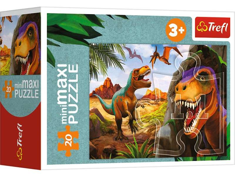 Puzzle mini-maksi Trefl: Eksploruj świat dinozaurów