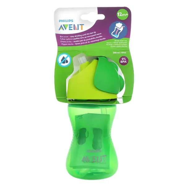 Philips Avent Training Cup with Flexible Straw, 12m+, 300ml, Green