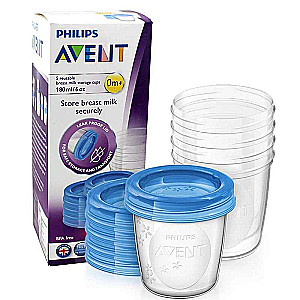 Philips Avent Breast Milk Storage Containers - 180 ml, 5 pcs.