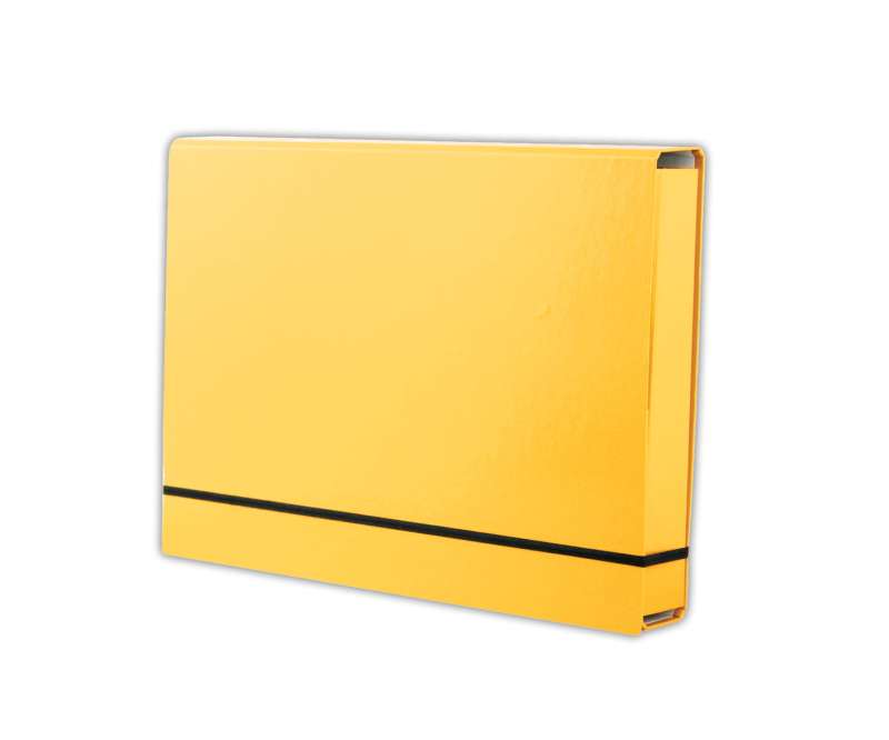 A4 folder with a rubber band, yellow