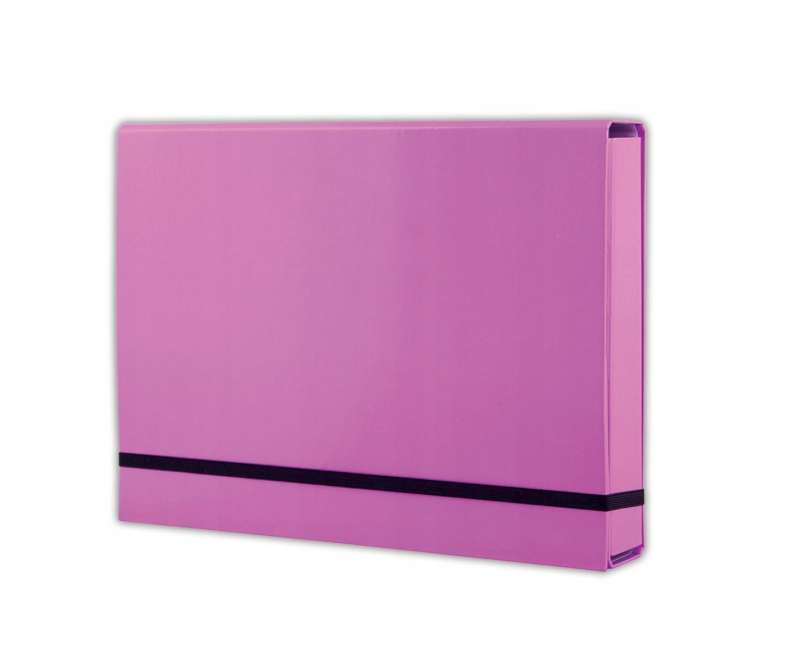 A4 folder with an elastic band, lilac