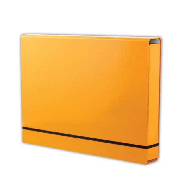 A4 folder with an elastic band, orange