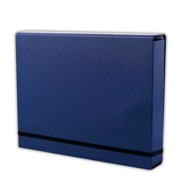 A4 Folder with Rubber Band, Dark Blue