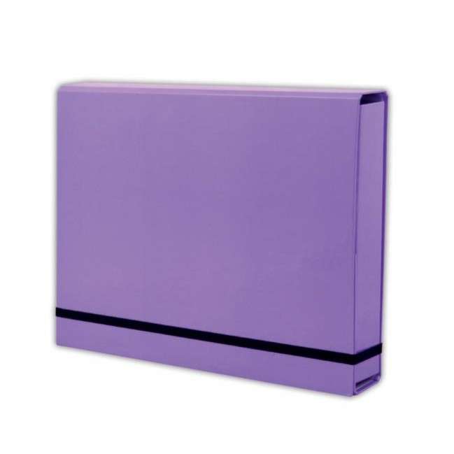 A4 Folder with Rubber Band, Pastel Purple