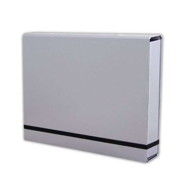 A4 Folder with Rubber Band, Silver