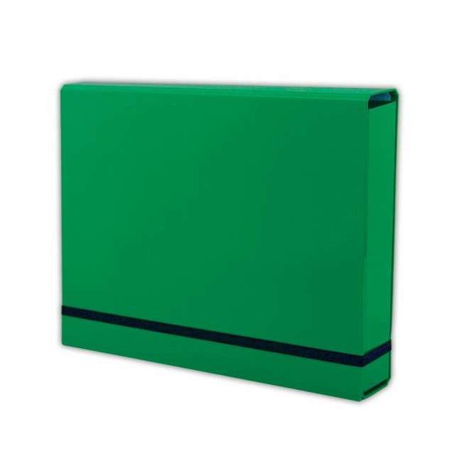 A4 folder with rubber band, green