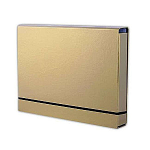 A4 folder with a rubber band, gold