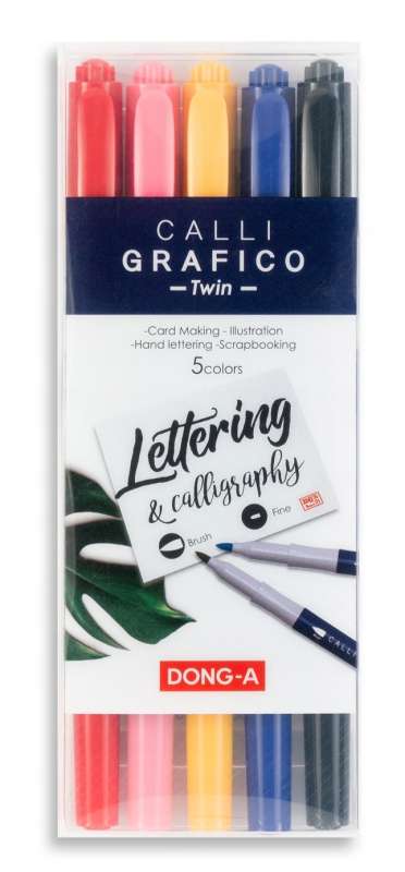 Calligraphy Markers, 5 Colors