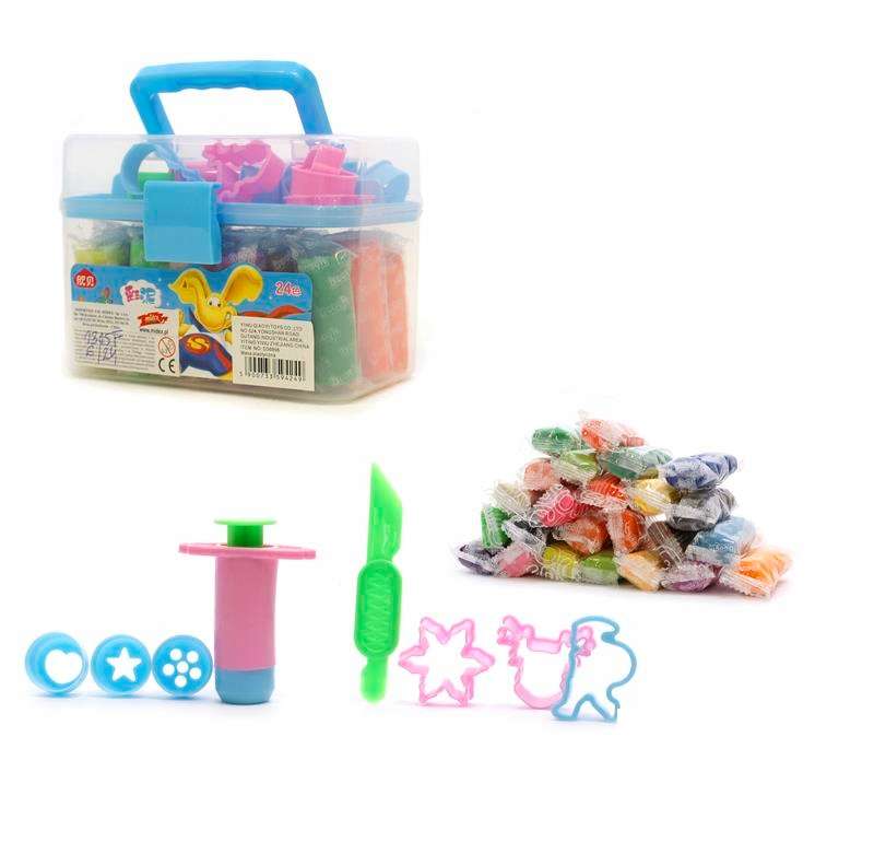 Creative set - Colorful clay + accessories and molds