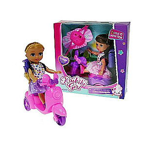 Doll Kaibibi Hipo on a scooter