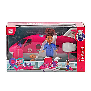 Travel Time: Flight Attendant Doll + Airplane