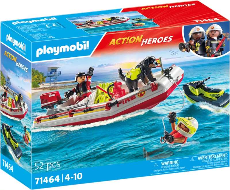 Playmobil - Fire Brigade Boat with Jet Ski