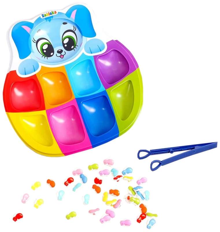 Sorter for 8 colors Rainbow Bunnies with tweezers