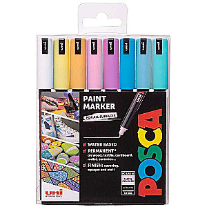 Zestaw markerów UNI Posca PC-5M, 8 kolorów