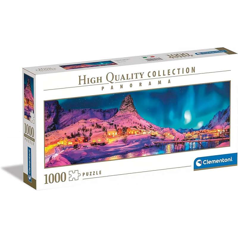 Puzzle 1000 Clementoni: Colorful Night over the Lofoten Islands