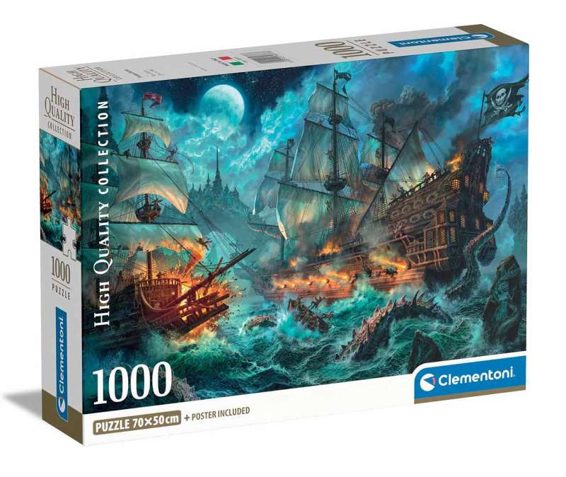Puzzle 1000 Clementoni: Battle of the Pirates
