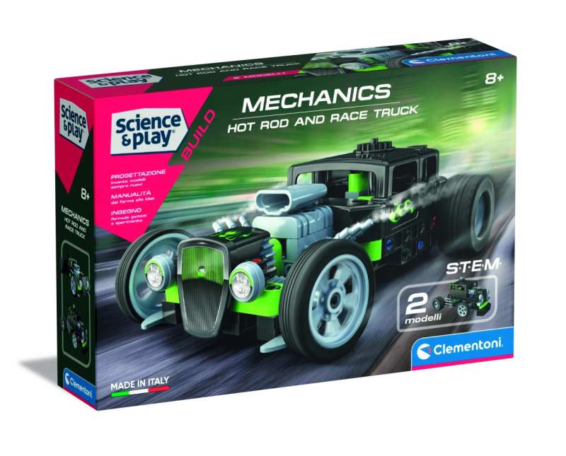 Clementoni Constructor: Hot Rod & Race Truck 2 in 1