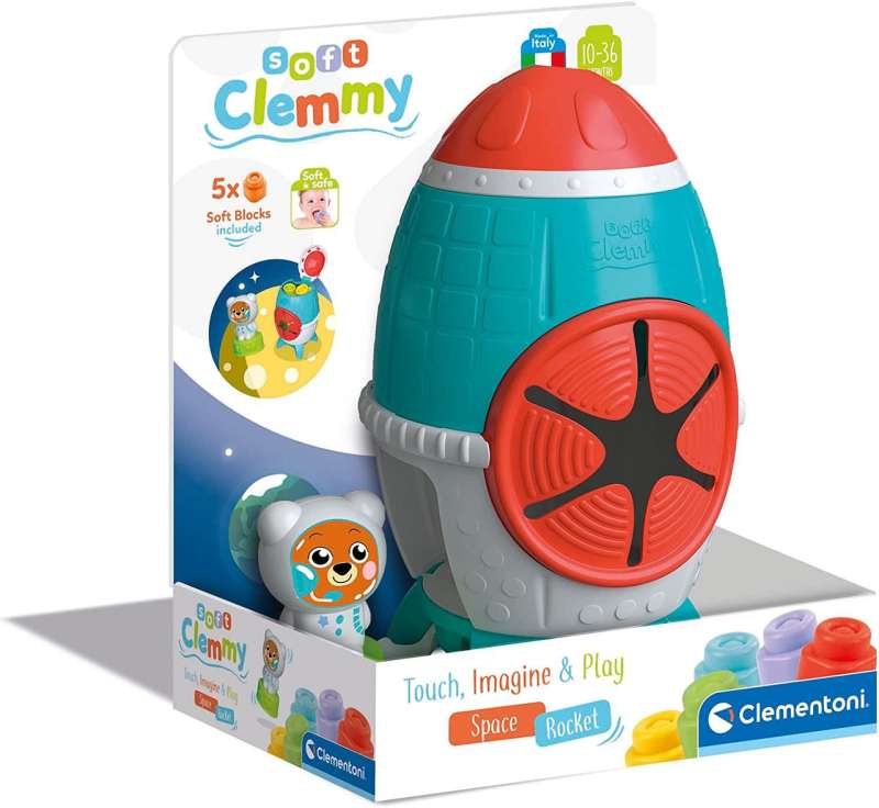 Clementoni Developing Toy: Baby Soft Clemmy Sensory Rocket