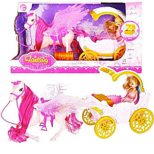 Toy - Mega Creative: Battery-operated Carriage, Horse, Doll and Chest