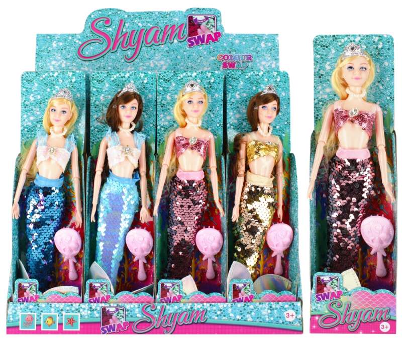 Mermaid Doll with Sequins, mix