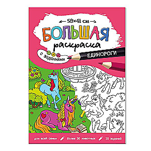 Big Coloring Book with Tasks - Unicorns