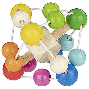 Wooden Rattle - Rainbow Ellipsoid