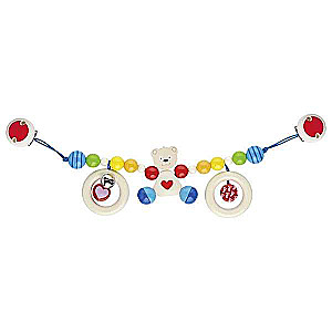 Stroller Chain with Clips - Heart-Bear