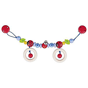 Stroller String with Clips - Ladybug