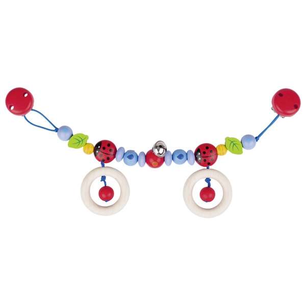 Stroller String with Clips - Ladybug