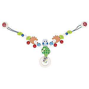 Stroller Toy Chain with Clips - Hedgehog and Owl