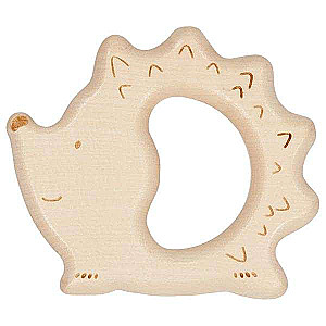 Wooden Rattle: Hedgehog, Natural
