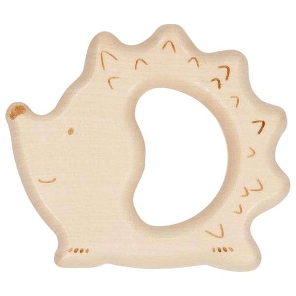 Wooden Rattle: Hedgehog, Natural