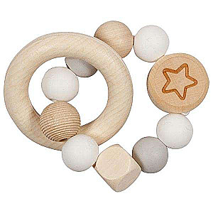 Elastic Wooden Rattle: Star