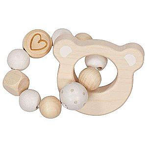 Elastic Wooden Rattle: Little Bear