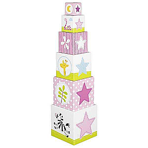 Educational game - Pyramid of cardboard blocks: Africa