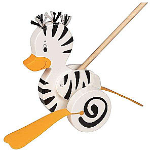 Pull-along Toy - Wooden Zebra-Duck