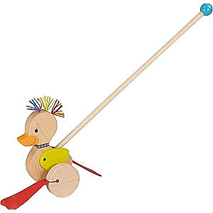 Pull Toy - Wooden Punk Duck