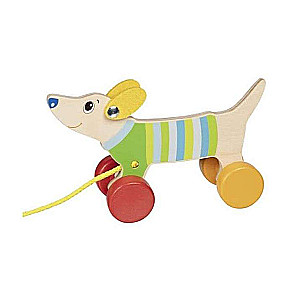 Pull-toy - Wooden Dachshund