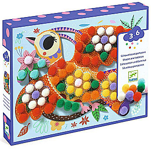 Creative Set: Collage with Soft Pom-Poms - Birds
