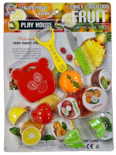 Children's Vegetable and Fruit Set with Names - Play House Toys