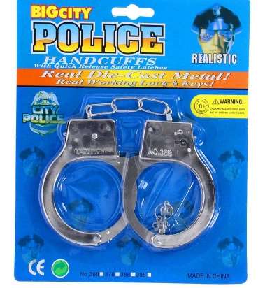 Toy Handcuffs with Keys - BIG City POLICE