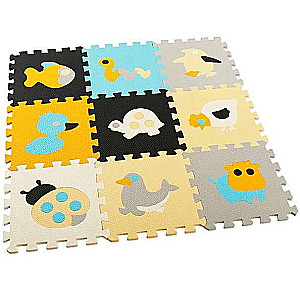 Modular Puzzle Mat - Animals, Colorful