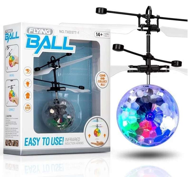 Flying glowing ball with manual control + usb