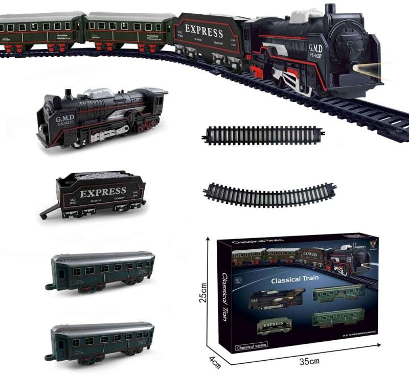 Battery-Powered Train + Railway
