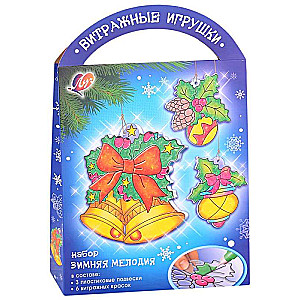 Glass Painting Set with Stencil - Winter Melody